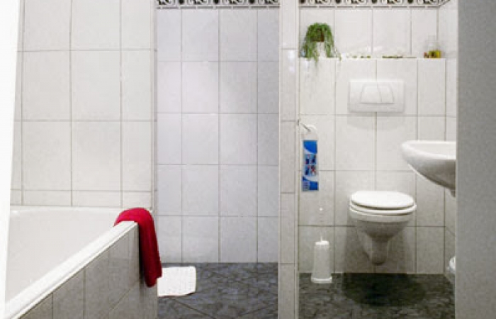 badkamer: bad en toilet