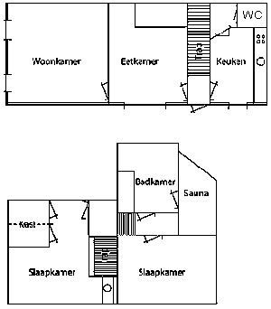 plattegrond van het appartement